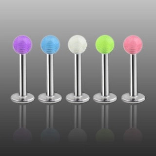 Labret - bile transparente colorate - Culoare Piercing: Ametist