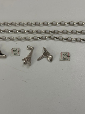 LOT BIJUTERII ARGINT 925 - Thomas Sabo - 3 Bratari + 7 Charmuri - 50g. ! foto
