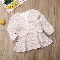 Set sacou cu rochita Drool (Marime: 80, Culoare: Negru cu alb)