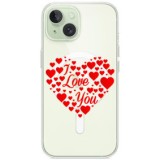 Husa personalizata apple iphone 15 plus, magsafe, i love you