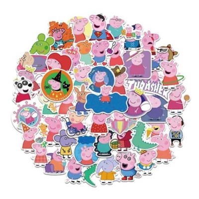 Set 50 stickere abțibilduri stickers desene animate Peppa Pig foto