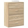 VidaXL Dulapuri cu 2 sertare 2 buc Stejar Sonoma Lemn prelucrat 858826