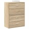 vidaXL Dulapuri cu 2 sertare 2 buc Stejar Sonoma Lemn prelucrat 858826