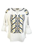 Bluza tip ie dama RM 128, marime M, alb/maro