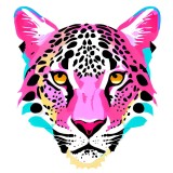 Cumpara ieftin Sticker decorativ, Leopard, Roz, 60 cm, 8876ST, Oem