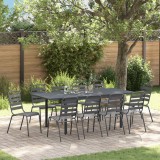 vidaXL Set de mese 11 piese Manual 11 pcs Gri mare Metal