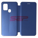 Husa Flip Samsung Galaxy A21s, Albastru Royal, Protectie 360