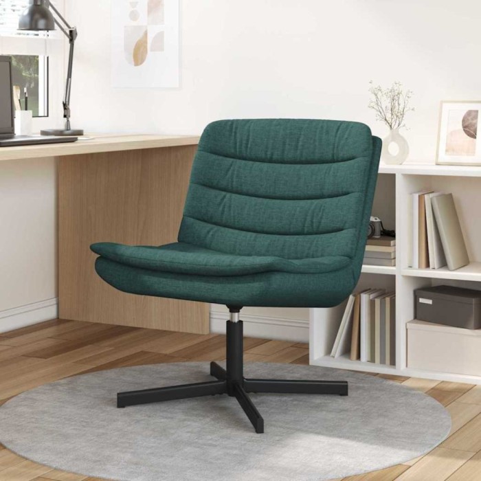 vidaXL Scaun pivotant Verde &icirc;nchis 63 x 75 x 76 cm țesătură