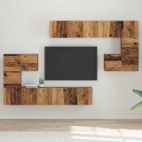 VidaXL Set comodă TV 8 pcs Lemn vechi Mediu 30.5 x 30 x 30 cm
