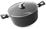 Oala MagicHome Black Line 28 cm, 5,9 L, cu capac si strat antiaderent