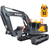 Excavator Dickie Toys Volvo Mining Excavator 60 cm cu telecomanda, lumini si sunete gri, Jada Toys