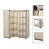 Sifonier de colt Gossi, crem, 130 x 87 x 169 cm, textil si metal, ideal dormitor/hol