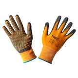 Manusi de lucru din nailon cu puncte de nitril, 4131X, marimea 11