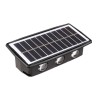 Lampa solara LED bidirectionala dreptunghiulara pentru perete eMazing, 20.5x10 cm, 6 LED-uri, 5.5V, ABS, 500mAh, rezistent la apa IP65, alb rece