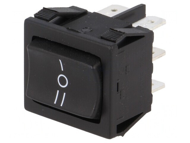 Rocker Switch ON-OFF-ON 10A Negru