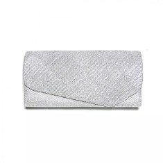 Plic seara mic pentru ocazii si petreceri, sclipici, 20 x 10 cm, Magrot 23WYB-16 - Argintiu