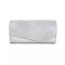 Plic seara mic pentru ocazii si petreceri, sclipici, 20 x 10 cm, Magrot 23WYB-16 - Argintiu