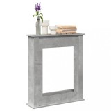 vidaXL Mască de șemineu, gri beton, 75x20x87,5 cm, lemn prelucrat