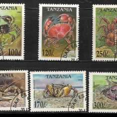 TANZANIA 1994 - FAUNA , CRUSTACEE , TIMBRE STAMPILATE