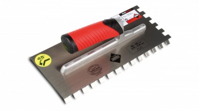 Gletiera dintata MRA 45&amp;deg; cu maner Rubiflex 28cm, 10mm - RUBI-75948 foto