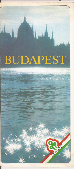 Ungaria - Pliant turistic Budapesta, Lb Franceza, anii 90