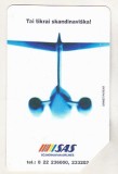 bnk card Cartele telefonice - Lithuania - aviatie - SAS - Scandinavian Airlines