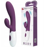 Vibrator Iepuras Alvis, 30 Moduri Vibratii, Silicon, Mov, 20 cm