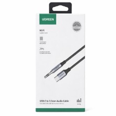 CABLU Ugreen, "AV143", USB Type-C (T) to Jack 3.5mm (T), lungime 1 m, gri &ldquo; 30633 &ldquo; , fara chip DAC integrat