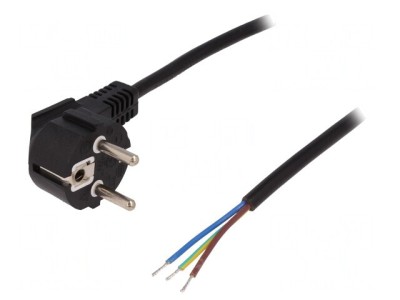 Cablu Alimentare 1.5m Negru 10A CEE 7/7 E/F foto