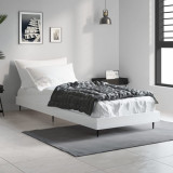 VidaXL Cadru de pat, alb, 75x190 cm, lemn prelucrat