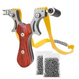 Prastie Metalica IdeallStore Sling Queen, Laser+Boloboc, 11.5cm, Maner Lemn Maro + 220 Bile Metal 8mm