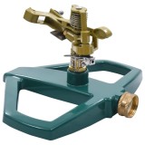 VidaXL Aspersor rotativ, verde, 21 x 22 x 13 cm, metal