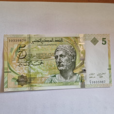 bancnota tunisia 5 d 2013