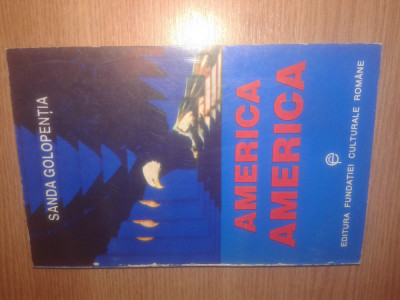 Sanda Golopentia - America, America - Eseuri (Editura Fundatiei Culturale, 1996) foto