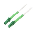 Patch cord fibră OS2 LC/APC 3m alb LSZH