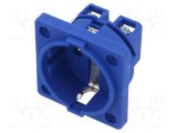 Conector alimentare AC PCE 250V 16A soclu 2P PE albastru Schuko