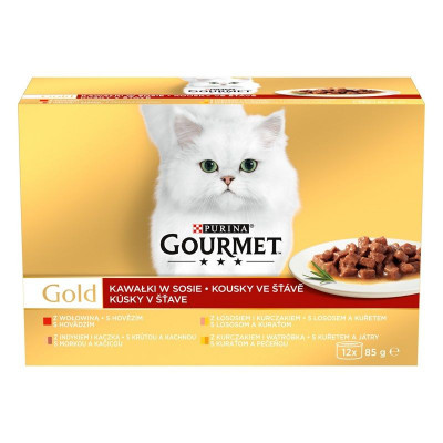 Tin Gourmet GOLD - chunkes in gravy, 12 x 85 g foto