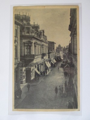 Rară! București-Strada Lipscani,carte poștala Saidman-Fălticeni aprox.1910 foto