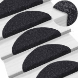 Covorase Scari Autoadezive Gossi, 5 buc, Negru, 56x17x3 cm, Punch, Protectie Antialunecare, Lavabile