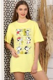 K809-9 Tricou lung cu imprimeu SNOOPY si crapaturi laterale, L, M, S, XL