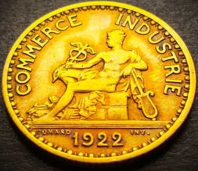 Moneda istorica (BUN PENTRU) 1 FRANC - FRANTA, anul 1922 * cod 4054 = excelenta foto
