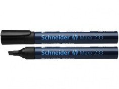 Marker permanent cu varf tesit, model Schneider Maxx 233