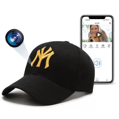 Camera Spion in Sapca iUni H15, Wi-Fi, Full HD, Inregistrare Audio-Video, Foto, Negru-Auriu foto