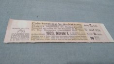 CUPOANE /BON DE TREZORERIE CU REDUCERE 1923 UNGARIA