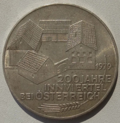 Moneda Austria - 100 Schilling 1979 - Innviertel - Argint foto