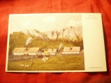 Ilustrata Azuga - Caraimanul -dupa Pictura F.Hillebrand 1935