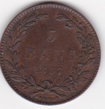 Romania 5 BANI 1867 Heaton, Cupru (arama)
