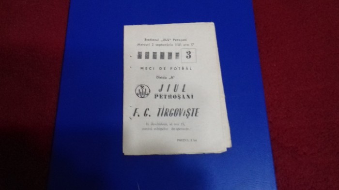 program Jiul - FC Tirgoviste