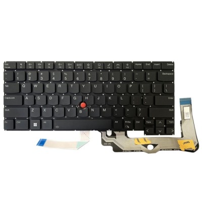 Tastatura Laptop, Lenovo, ThinkPad T14s Gen4 Type 21F6, 21F7, 21F8, 21F9, iluminata, neagra, layout US foto