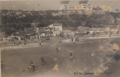 1936 CP Carmen Sylva (viitoarea Eforie), circ Miercurea Sibiului, timbre interes foto